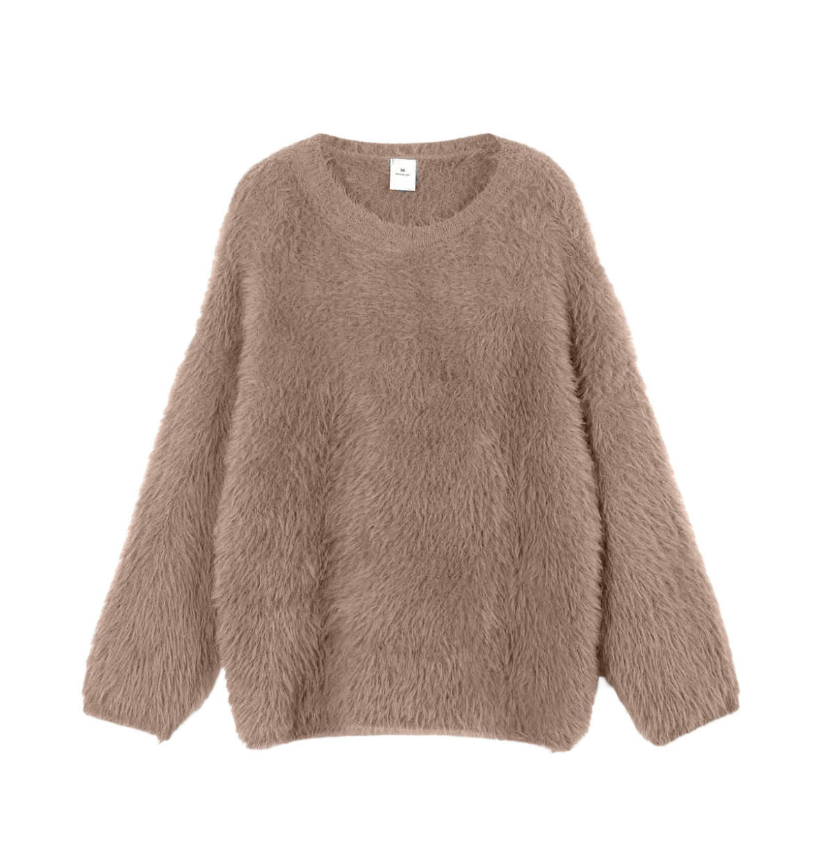Womens Soft Knit Sweater Solid Color Round Neck Faux Mink Fabric Casual Everyday Wear Wholesale Available
