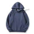 Haze blue cotton hooded sweatshirt