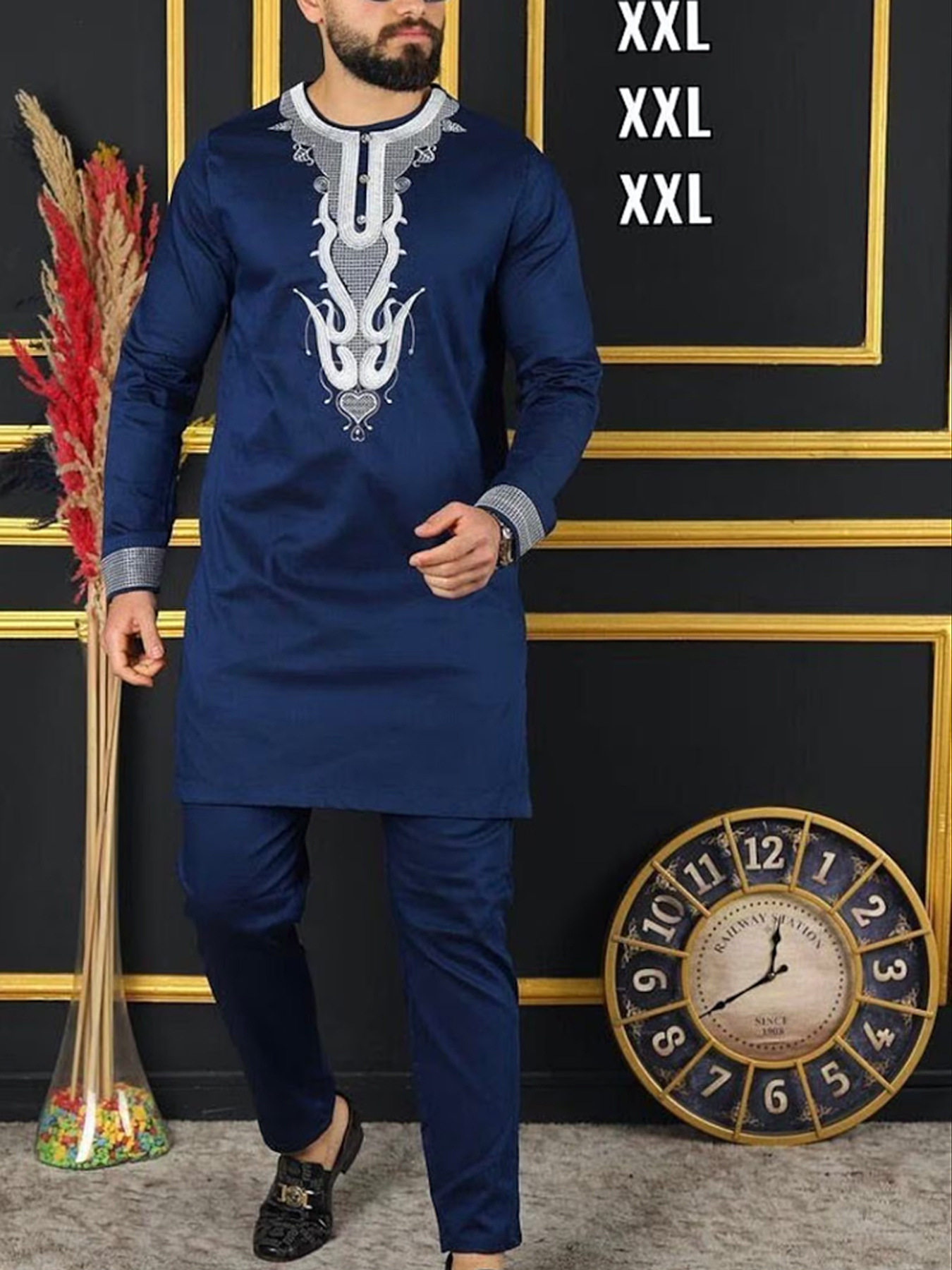 men's spring and autumn long-sleeved suits trendy ethnic style