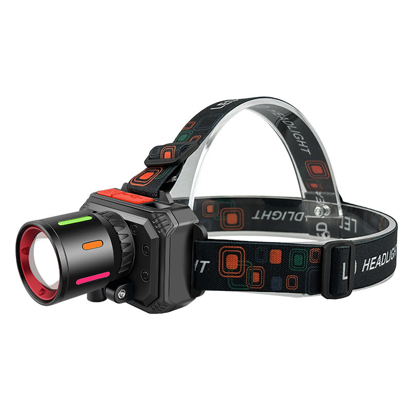 Cross-Border New Head-Mounted Strong Light Headlight Charging Induction Laser Ultra-Bright Flashlight Night Fishing Outdoor Lighting