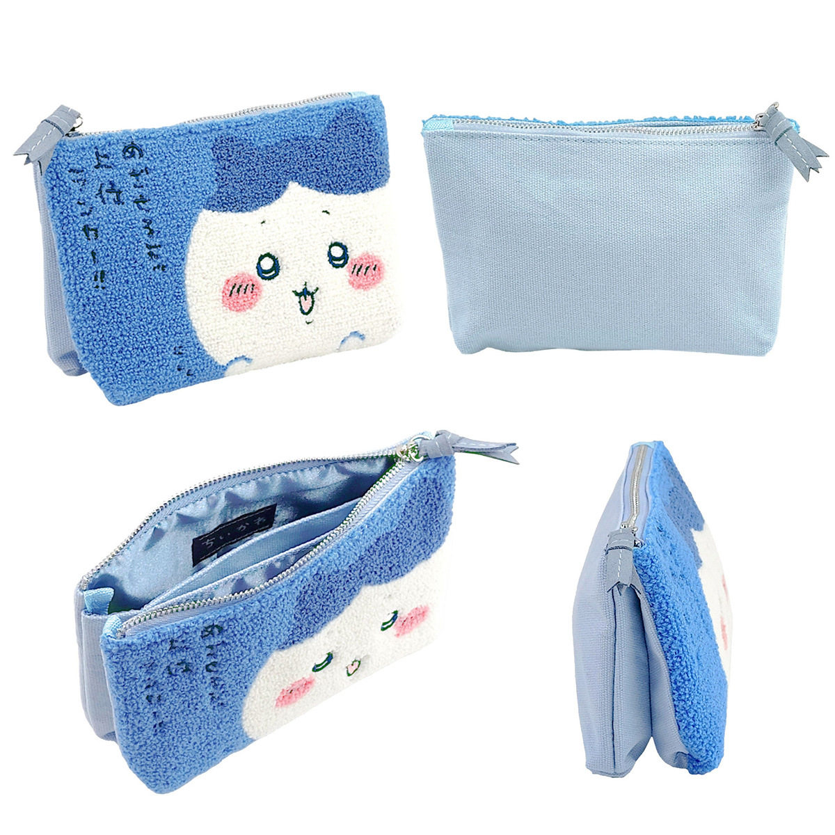 In Stock Japanese Chiikawa Jiyikawa Cosmetic Bag Cartoon Cute Plush Embroidered Student Stationery Pencil Case