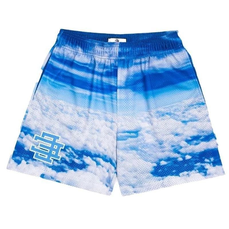 Beach shorts summer men's mesh casual shorts, classic sports, basketball, quick dry beach shorts