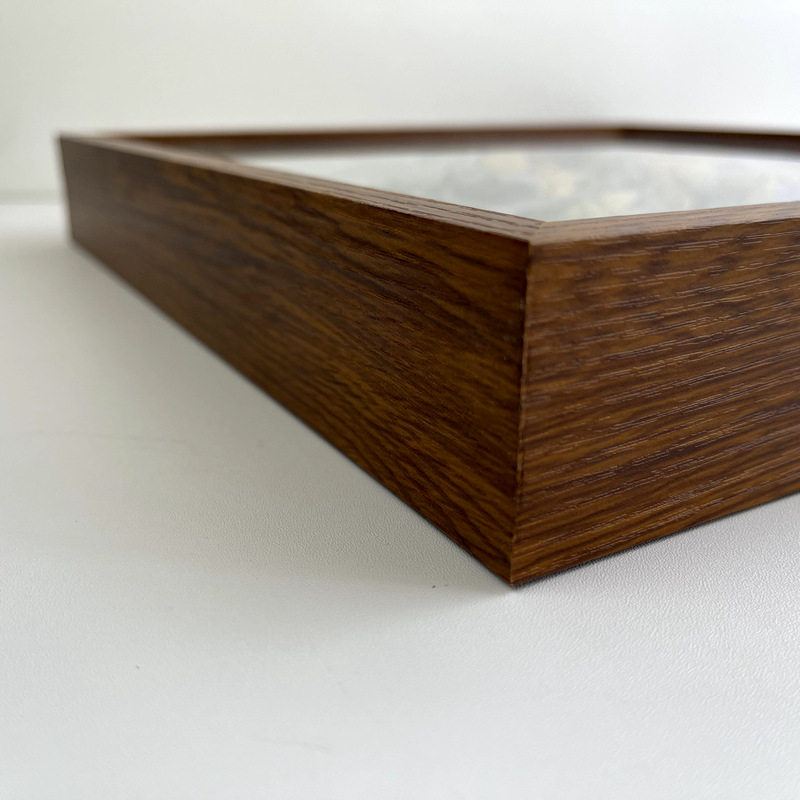 Three-dimensional hollow exquisite picture frame wood real glass table wholesale eternal flower dried rose print creative photo frame