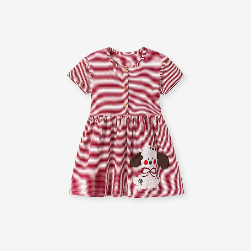 Factory Kids' Dress Dropshipping & Distribution, Summer Kids' Dress, Cute Dog Girls' Skirt