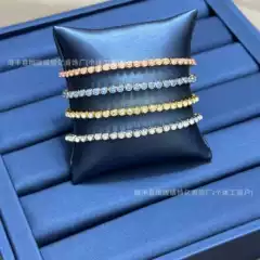 Shi Jia Emily Round Cut Single Rai Diamond Personality Ladies Bracelet Bracelet Light Luxury High Sense Factory Outlet