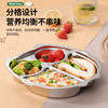 304 stainless steel children's plate compartment anti-fall baby eating plate car plate kindergarten separate plate cartoon