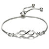 European and American Cross-border Geometric Infinite Loop 8-character Bracelet Women's Simple Fashion Crystal Adjustable Pull Bracelet Bracelet