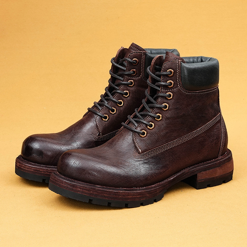 Boot Martin Nam Chất Liệu Da Bò