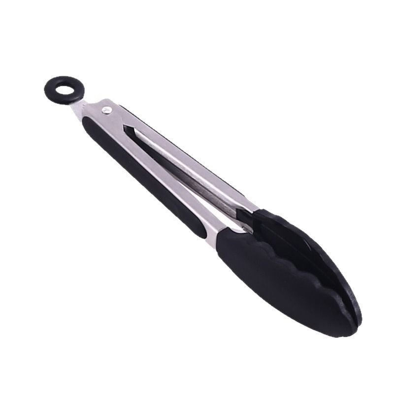 In-Stock Silicone 7-Inch Food Tongs Bbq Food Tongs Anti-Scalding Barbecue Tongs Steak Tongs Kitchen Tools
