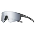 DZ-S1412-B-05 Matte Black Frame, White Temples, Mercury Lens, Single Piece (No Packaging)