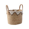 Scandinavian Straw Woven Satchel Storage Basket Home Decoration Storage Basket Cattail Woven Storage Dirty Clothes Storage Basket