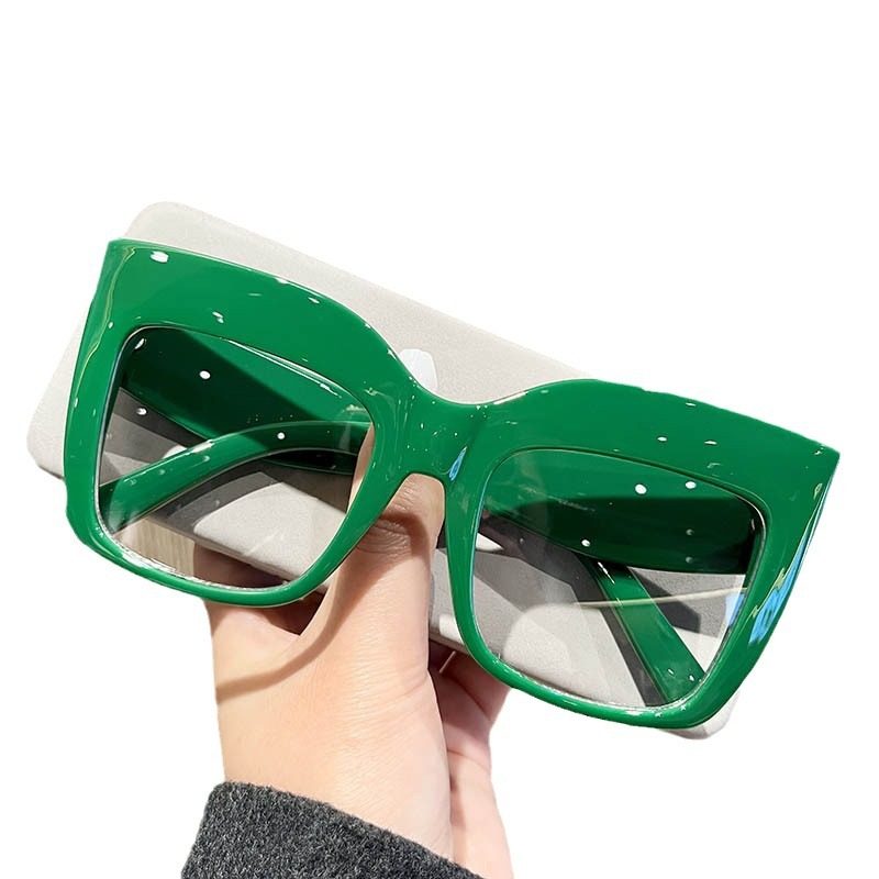 New HD fashion Anti-blue light internet celebrity accessories cat eye rivet glasses frame European and American style large frame texture fashion glasses