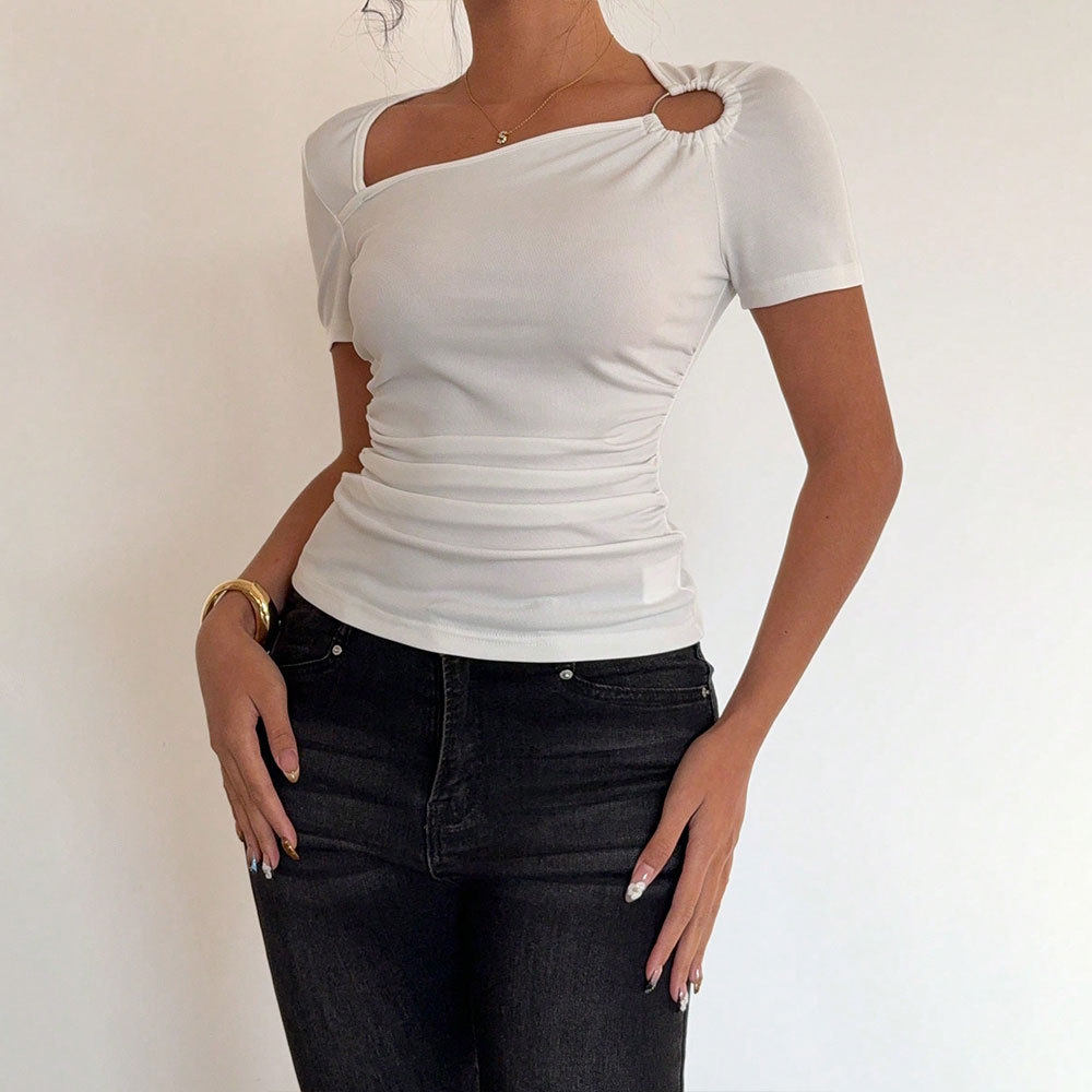 Slim Fit Short Sleeve T Shirt Solid Color Casual Style Summer Wear Wholesale Available private label