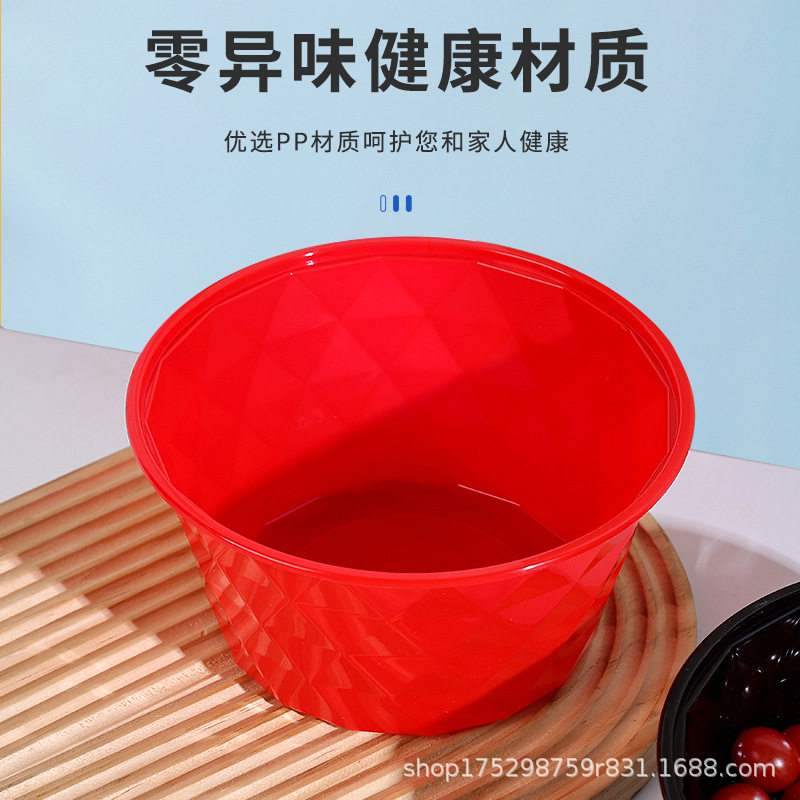 Thai box beauty 1250,1500,1750 bowl disposable packing box with lid take-out net red thickened maocha round