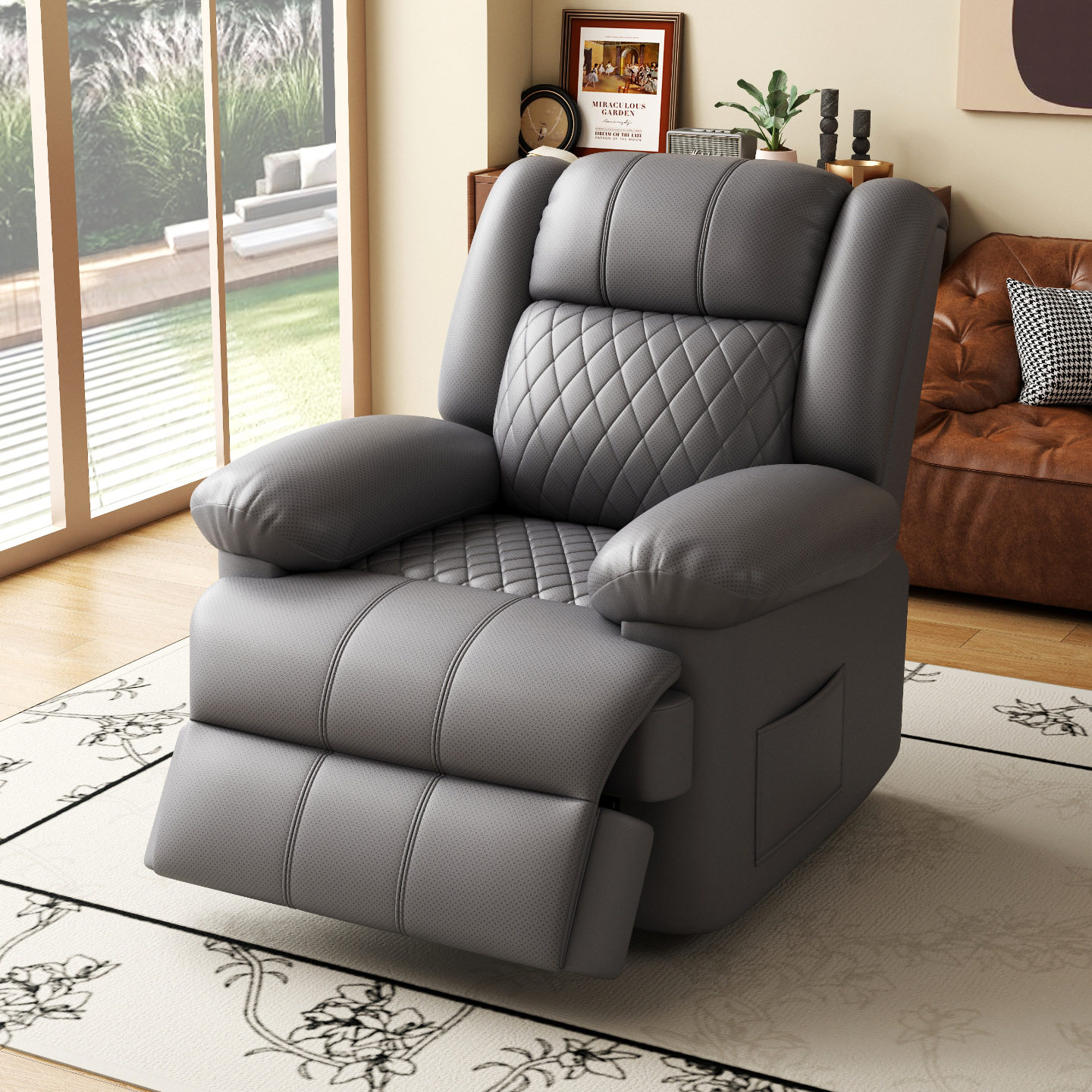 懒人沙发单人多功能家用沙发躺椅客厅办公室美甲院休闲摇摇椅