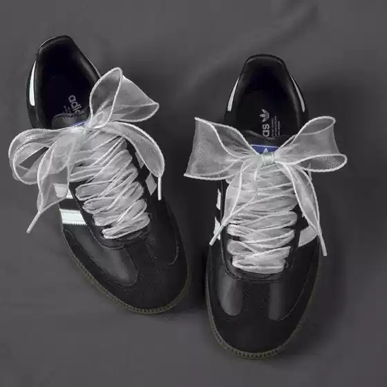 Fairy Wave Roll Shoelace Silk Snow Shoelace Fit De Xun Air Force One Canvas Shoelace with Rope Pair