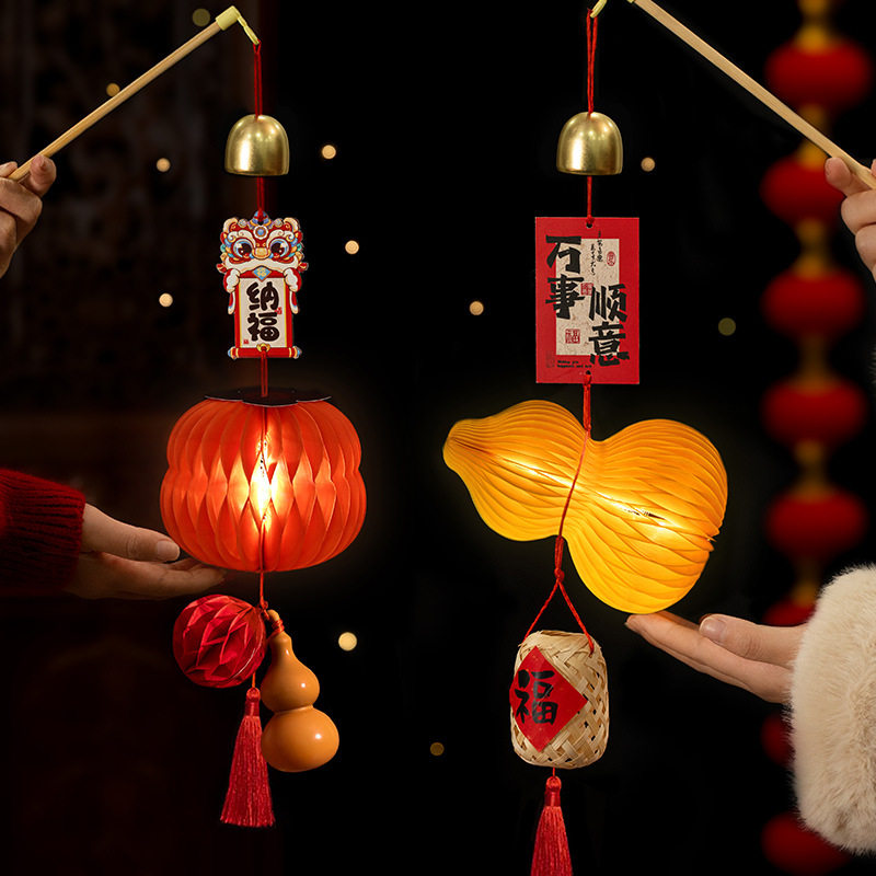 20262026 Year of the Horse New Spring Festival Children's Lantern Small Ornaments New Year Lantern Festival Portable Lantern Pendant Year of the Horse