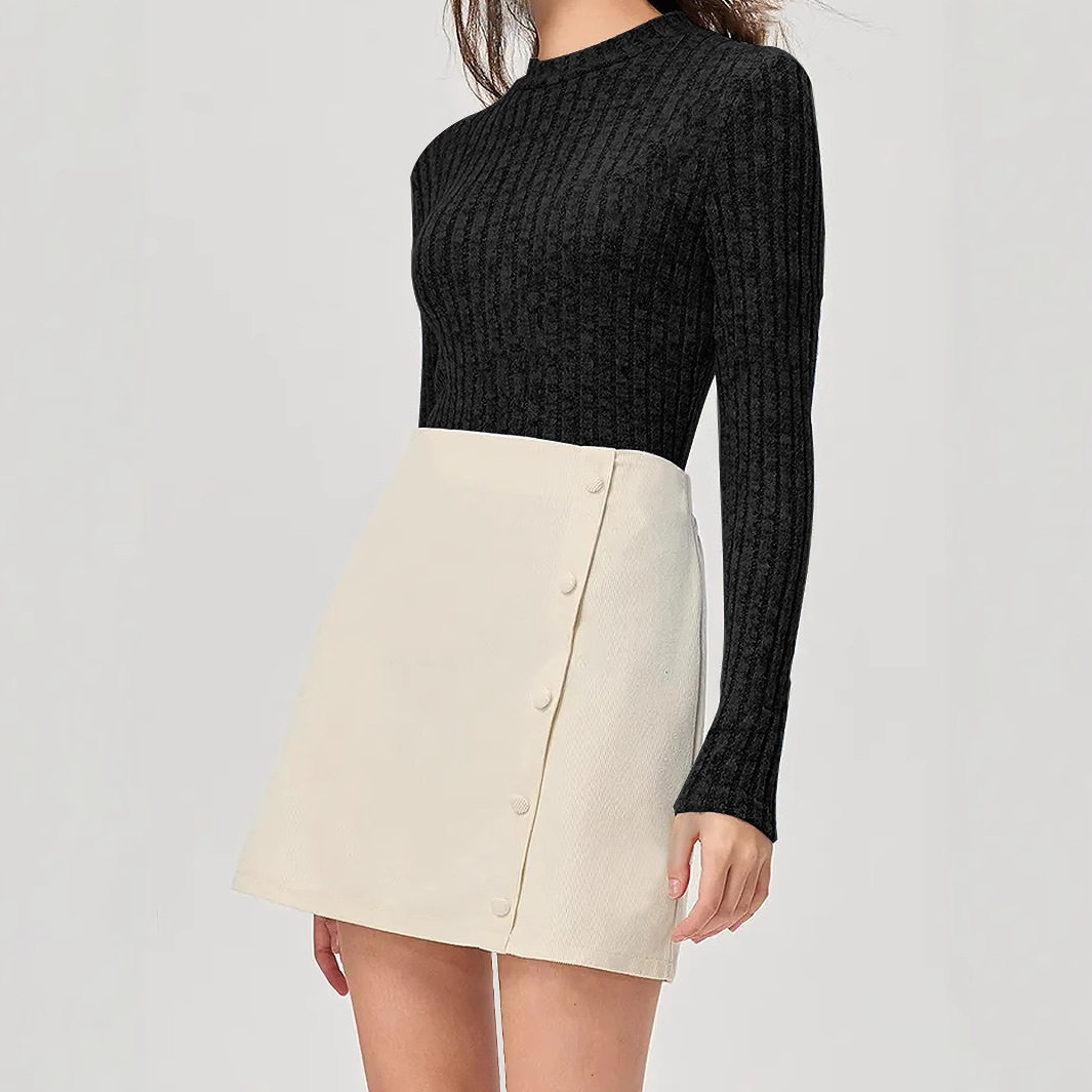 Corduroy Midi Skirt Elegant Design High Quality Fabric Versatile Style Perfect for Casual and Formal Occasions