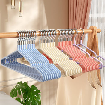 Non-Slip Rubber-Coated Clothes Hangers for Dormitory Drying, Adult Clothes Drying Rack, Household Clothes Hangers, Traceless Clothes Hangers, Wholesale Clothes Racks