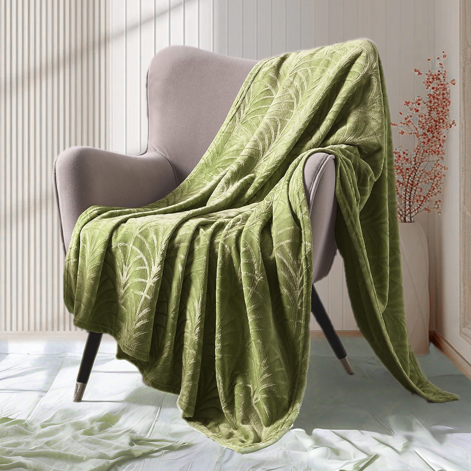 Herringbone Pattern Flannel Blanket for Family Gift Blanket Sofa Nap Blanket Soft Towel Quilt Super Soft
