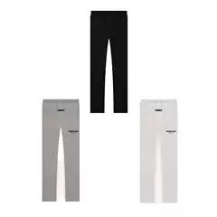 2022Ss Fog Sub-Line Essentials Men's and Women's Casual Straight Pants Fleece-Lined Pants Flocking