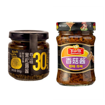 Baisanzu Bibimbap Sauce Kidsren's Meal Sauce Mushroom Chili Sauce Black Truffle Sauce 90G/Can [30%]