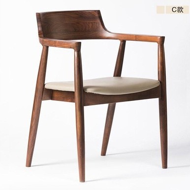 简约现代实木餐桌设计师家用休闲会客接待饭桌民宿风实木餐厅桌子