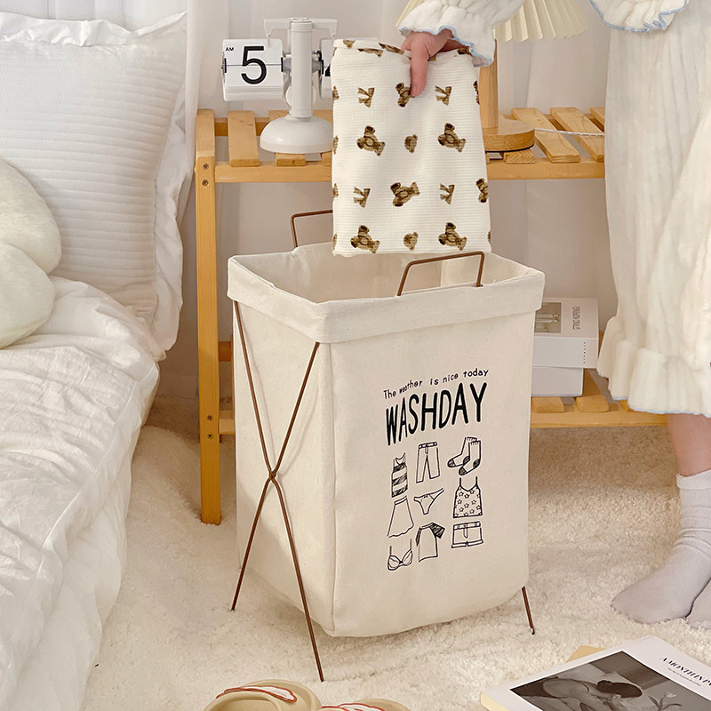 Dirty Clothes Basket Foldable Dirty Clothes Storage Basket Household Dormitory Clothes Dirty Clothes Basket Bathroom Dirty Clothes Basket Storage Basket