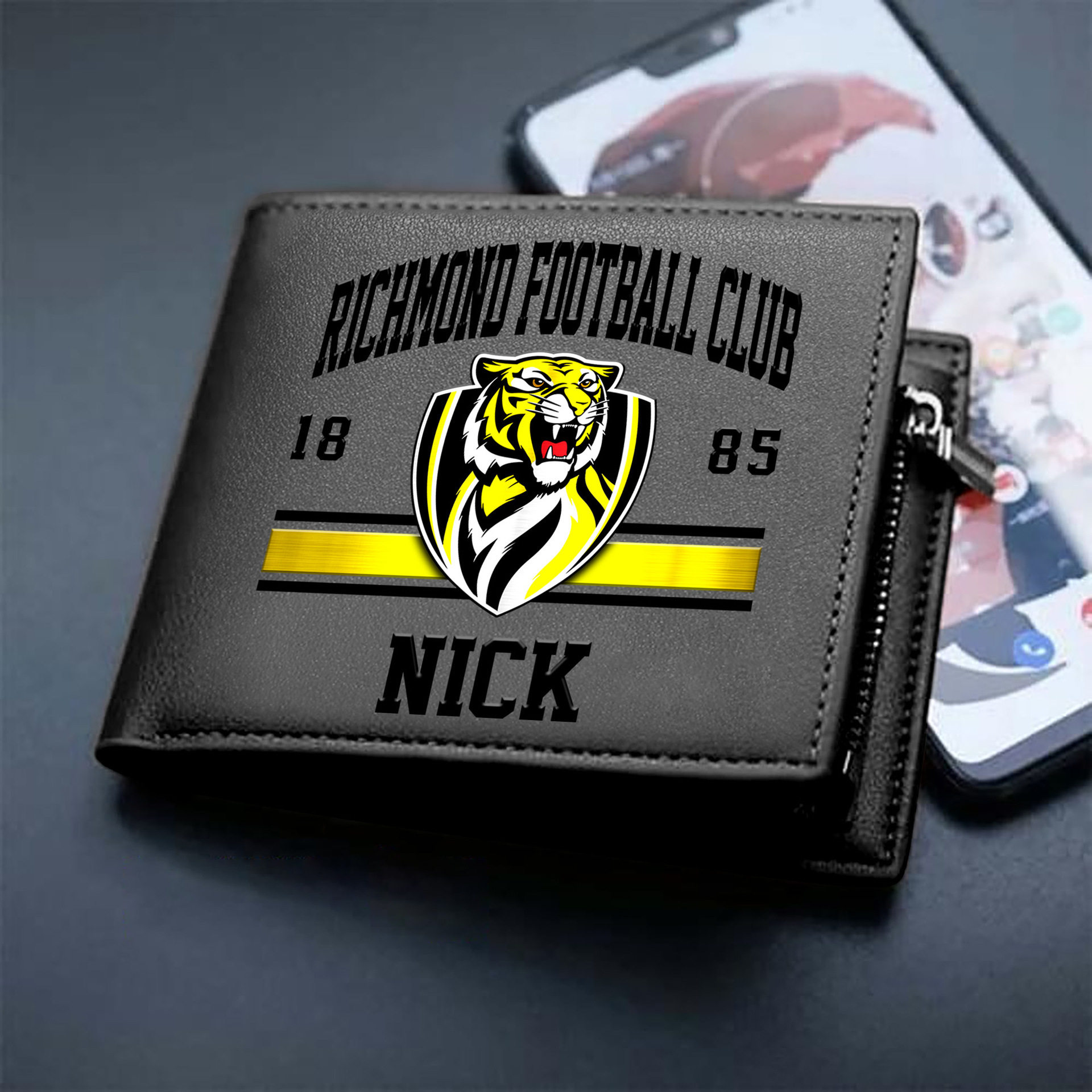 Cross-border Explosions Photo UV Color Printing Wallet Father's Day Mother's Day Gift DIY Picture Coin Purse Leather Clamp Bag