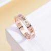 Cross-border Explosions Titanium Steel Roman Numerals Diamond Ring No Falling Personality Ring for Men and Women Couple Ring