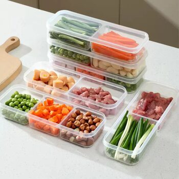 Insurance Storage Box, Narrow Gap Refrigerator Compartment, Fresh-Keeping Box, Household Compartment, Frozen Meat, Vegetable and Food Packaging Box, Large Capacity