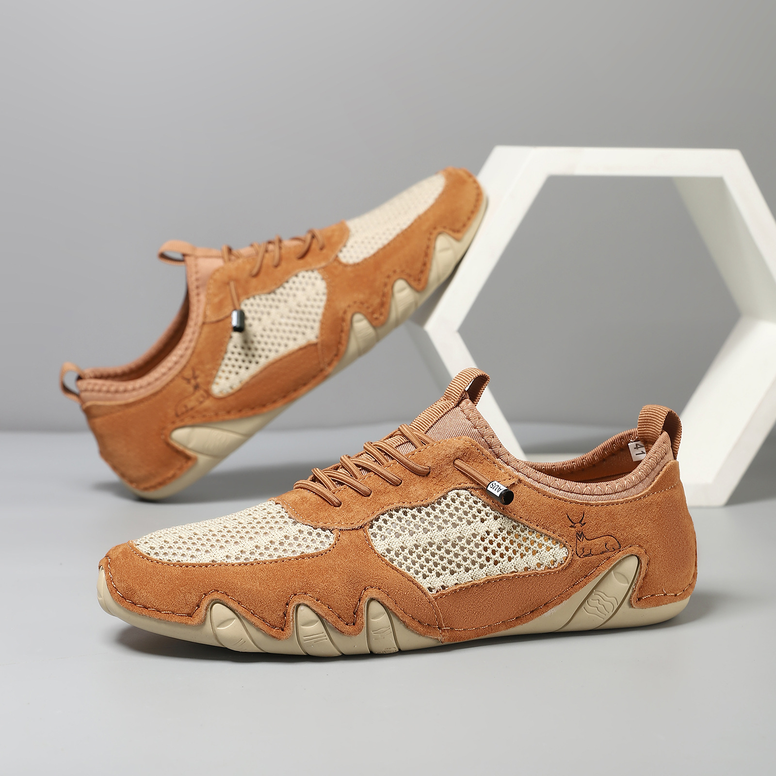 Giày Thể Thao Nam Chất Liệu Da Bò Big Size Ngoại Cỡ Hàng Mùa Hè