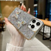 Exploding Rhinestone Double Butterfly Suitable for Iphone16 Promax/12/13/14/15 Anti-Fall Mobile Phone Case Soft