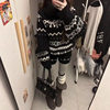 Fashion Suit for Women, Autumn and Winter New Style, Long-Sleeved Loose Jacquard Casual Sweater, Slimming Korean Style Soft Shorts Two-Piece Set