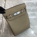 Elephant gray silver buckle-chest bag