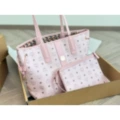 M Family Mother and Child Shopping Bag Light Mist Powder Medium 36cm