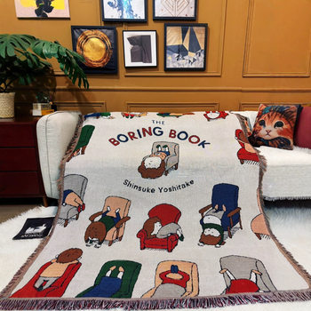 American Camping Style Outdoor Picnic Blanket Sofa Cushion Spring and Summer Cover Cloth Sofa Blanket Thread Blanket Tablecloth Blanket