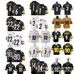 Nfl Steelers Second Generation Rugby Uniform Steelers 22 # Harris 6 #   90 #   10 # Foreign Trade Wholesale