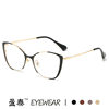 Anti-blue light cat eye retro glasses frame 2023 new plain glasses European and American metal paint fashion cross-border glasses frame