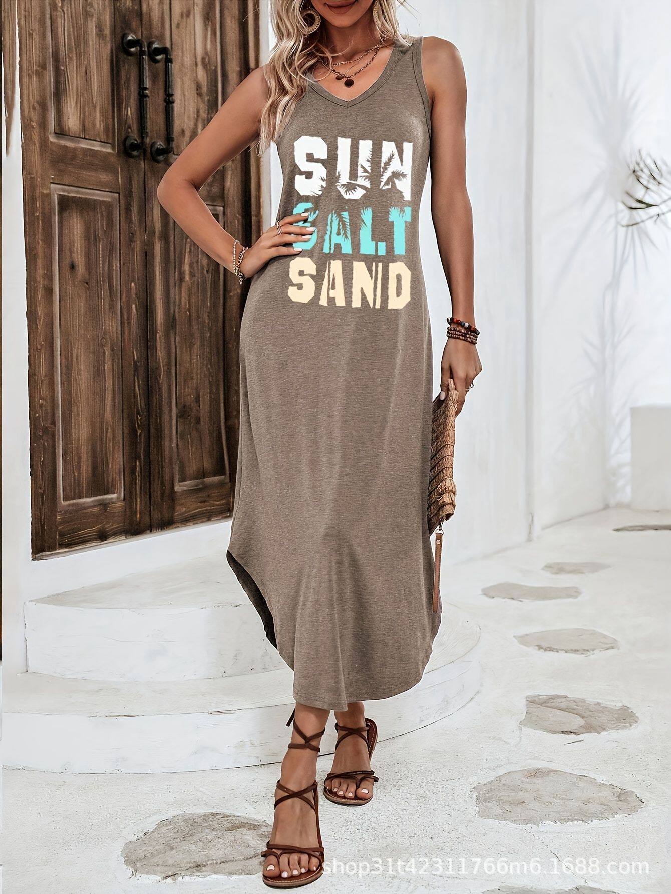 Women's Printed Sleeveless Dresses