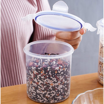 Cross-Border Sealed Transparent Plastic Sealed Jar Milk Powder Jar Food Jar Kitchen Grain Storage Box Storage Jar