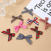 Huiya Scottish Plaid Ribbon 1cm Handmade DIY Jewelry Packaging Hair Accessories Clothing Accessories Wholesale