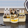 Rotating Cosmetic Storage Box Desktop Advanced Sense Transparent Rotating Eyebrow Pen Holder Storage Rack Lipstick Eyeshadow Storage Rack