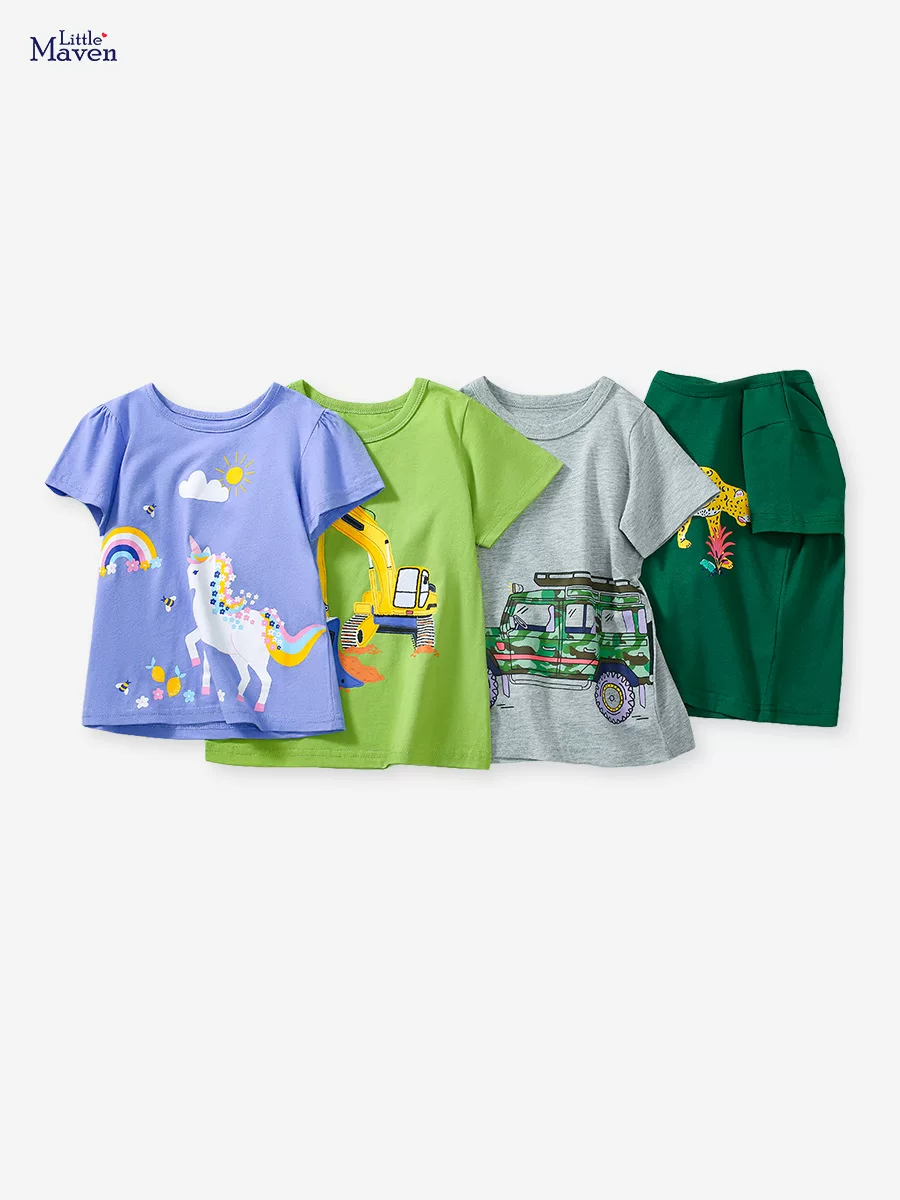 Cartoon Animal Kids' T-Shirt Direct from Source Factory, Summer Short-Sleeve Boys' Tee