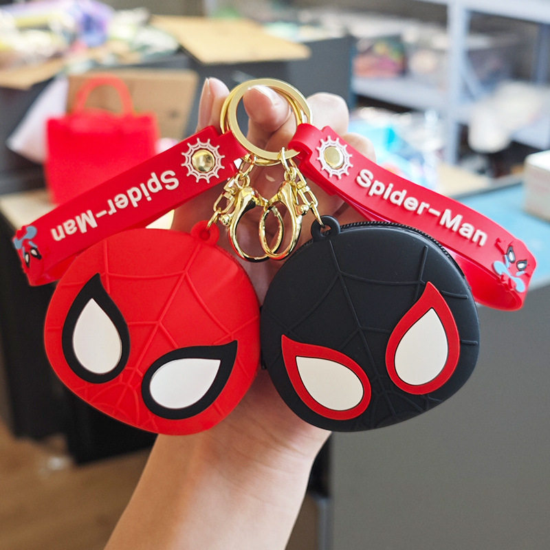 กระเป๋าใส่เหรียญการ์ตูนน่ารักไซส์มินิ กระเป๋าเก็บหูฟัง เคสป้องกัน กระเป๋าซิลิโคนสำหรับเด็ก กระเป๋าสตางค์สไปเดอร์แมน