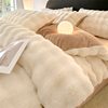 Thick Rabbit Plush Milk Velvet Four-Piece Set Winter Warm Rabbit Velvet Bed Bed Sheets Quilt Cover Lazy Rabbit Velvet Coral Velvet 4