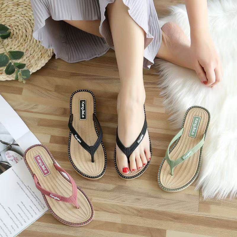 2025 New Slippers Women's Outdoor Flip Flop Women's Summer Casual Odorless Antibacterial Flat Flat Heel Anti-Fall Anti-Slip Style