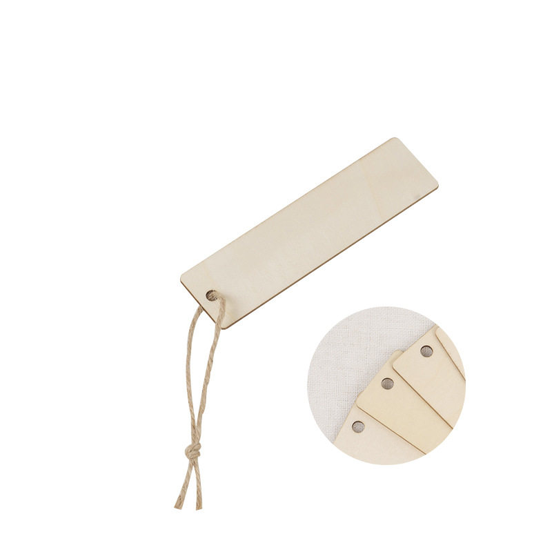 Wooden blank bookmark graffiti creative diy wooden crafts rectangular thin hanging label farewell blessing bookmark