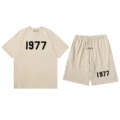 Apricot short-sleeved suit