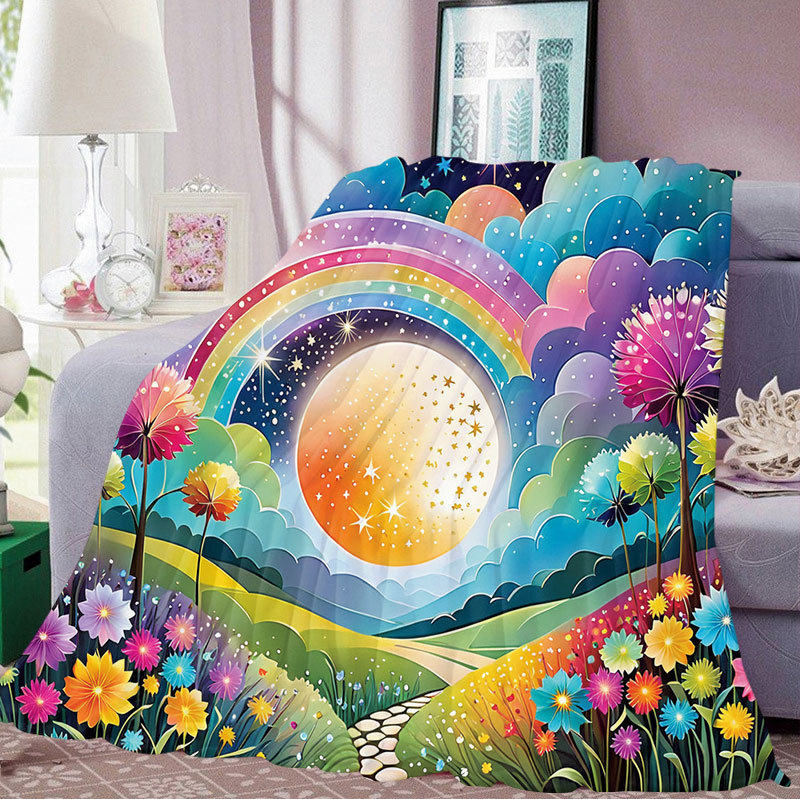 Cross-Border Flannel Blanket Customized Thickened Nap Blanket Square Digital Printing Air Conditioning Blanket Cover Blanket Minimum Order One Piece